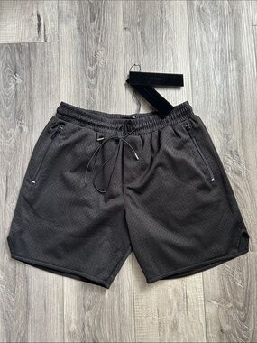 Kollar Black Athletic Mesh 6’ Shorts